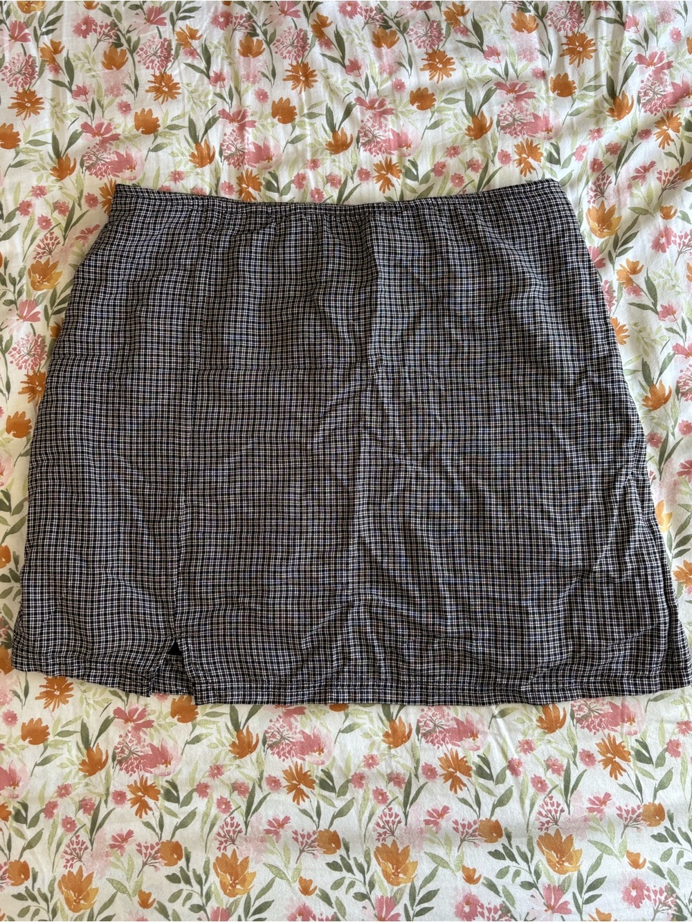 American Eagle NWT Black and White Plaid Skirt Size M - Picture 2 of 7